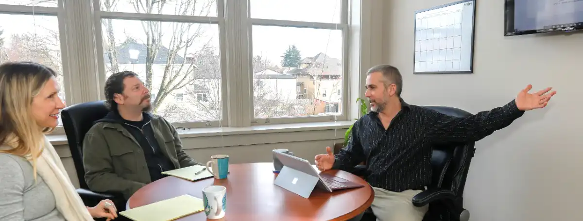 picture of Oregon divorce mediator working with clients