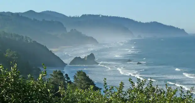 Oregon coast picture and chart answering "Is mediation a good idea in divorce?"